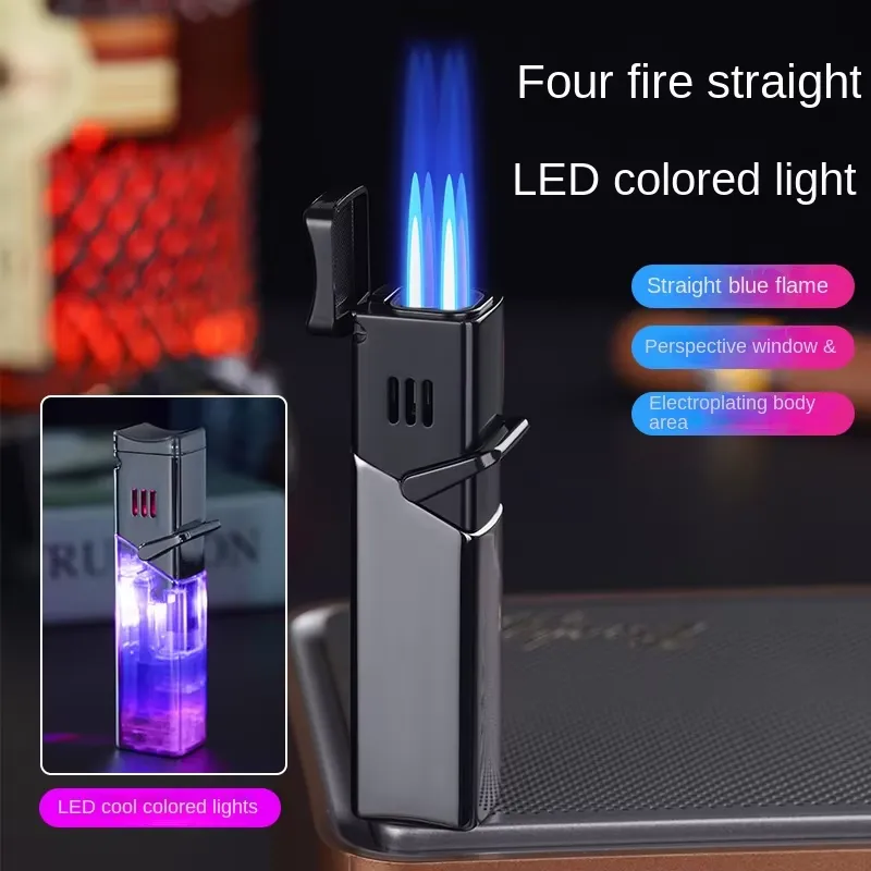 Electronics Gadgets And Accessories - ولاعة سيجار معدنية مقاومة للرياح بلهب