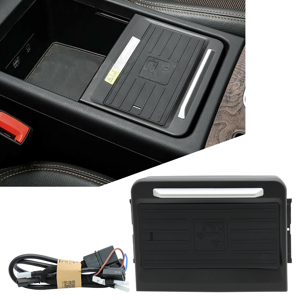 Wireless Phone Charger Pad - صندوق تخزين وحدة التحكم في السيارة