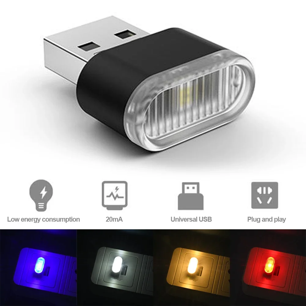 Electronics Gadgets And Accessories - إضاءة سيارة ملونة تلقائية بمنفذ USB،