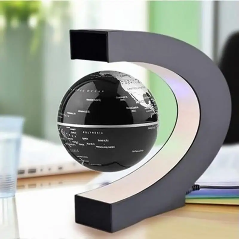Electronics Gadgets For Home - كرة أرضية مغناطيسية عائمة بإضاءة LED،