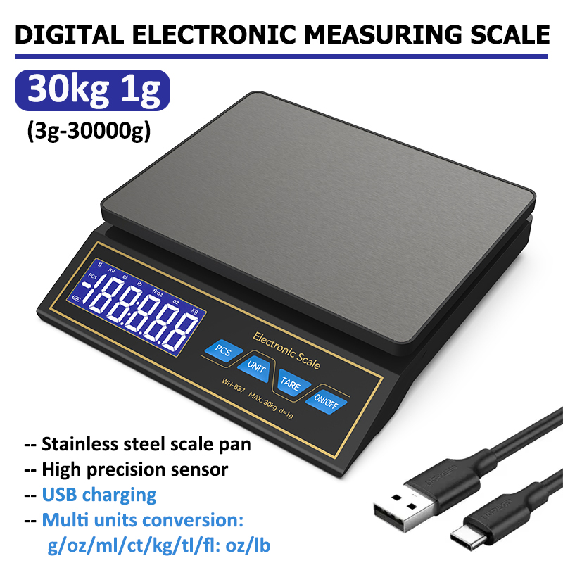 Electronics Stuff - LCD ميزان المطبخ الرقمي 30 كجم/1