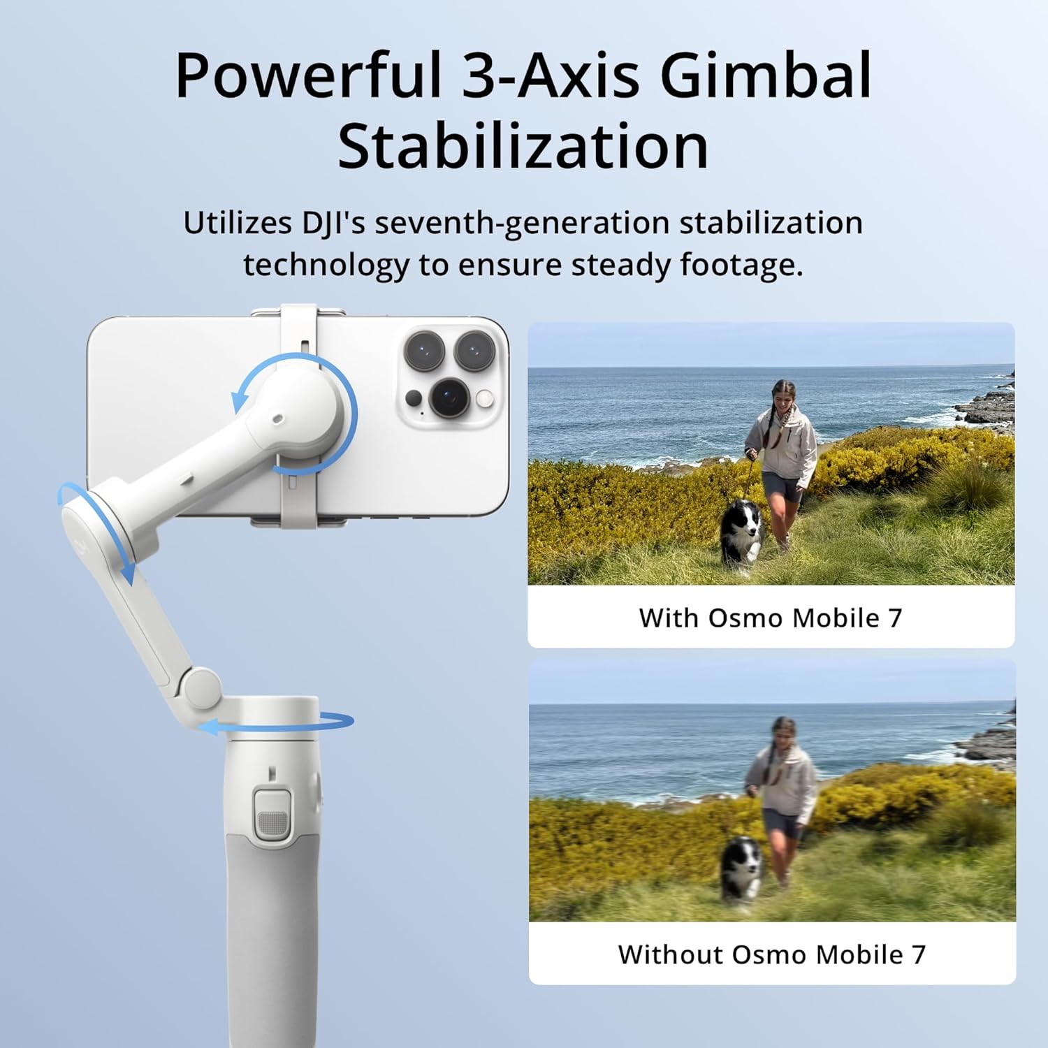 مثبت جيمبال DJI Osmo Mobile 7  - مراجعة Auto Tracking Tripod وسعره