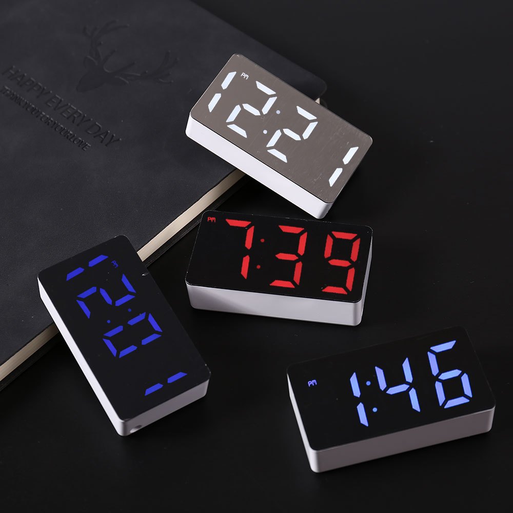 LED ساعة إلكترونية مرآة ساعة ت - مراجعة Electronics Gadgets For Home وسعره