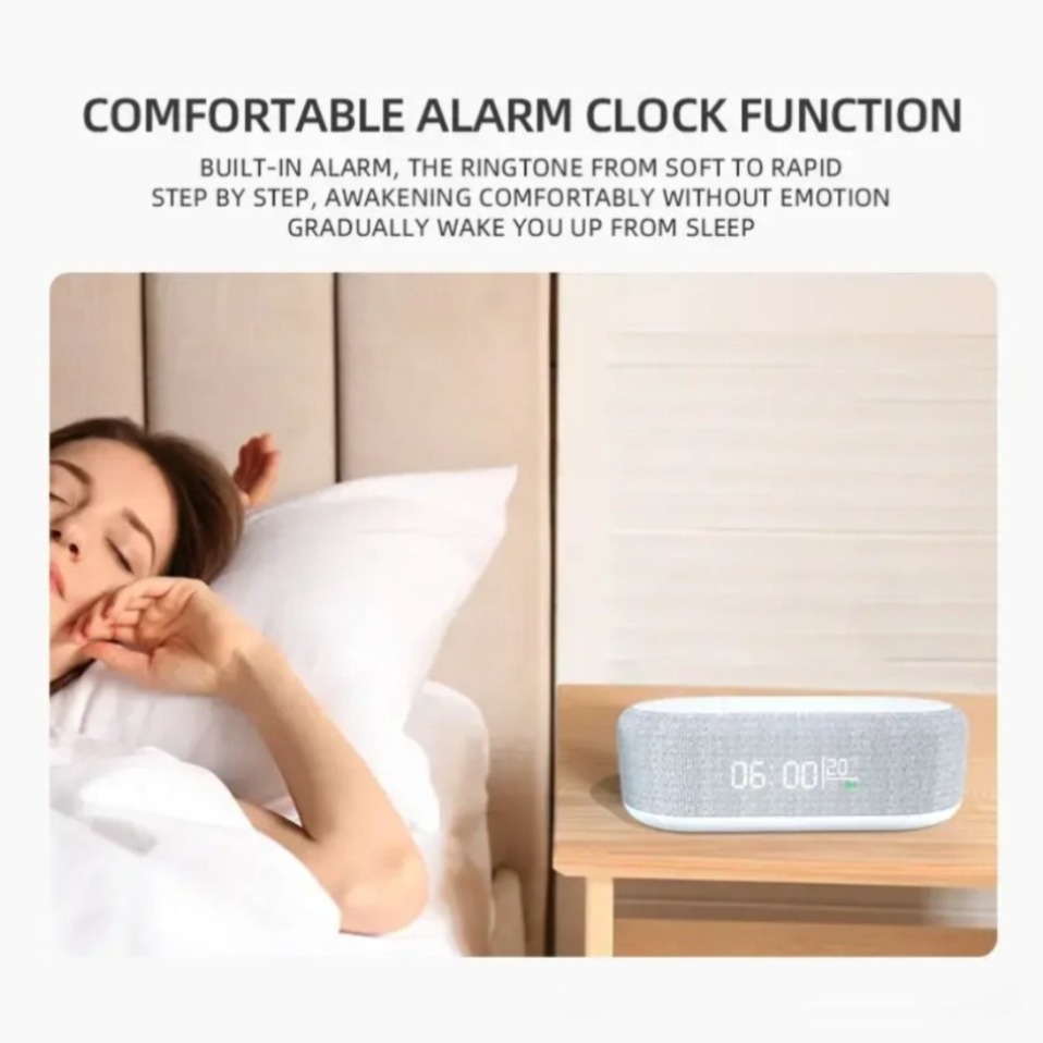 شاحن لاسلكي مع منبه للهاتف ومص - مراجعة Digital Alarm Clock وسعره