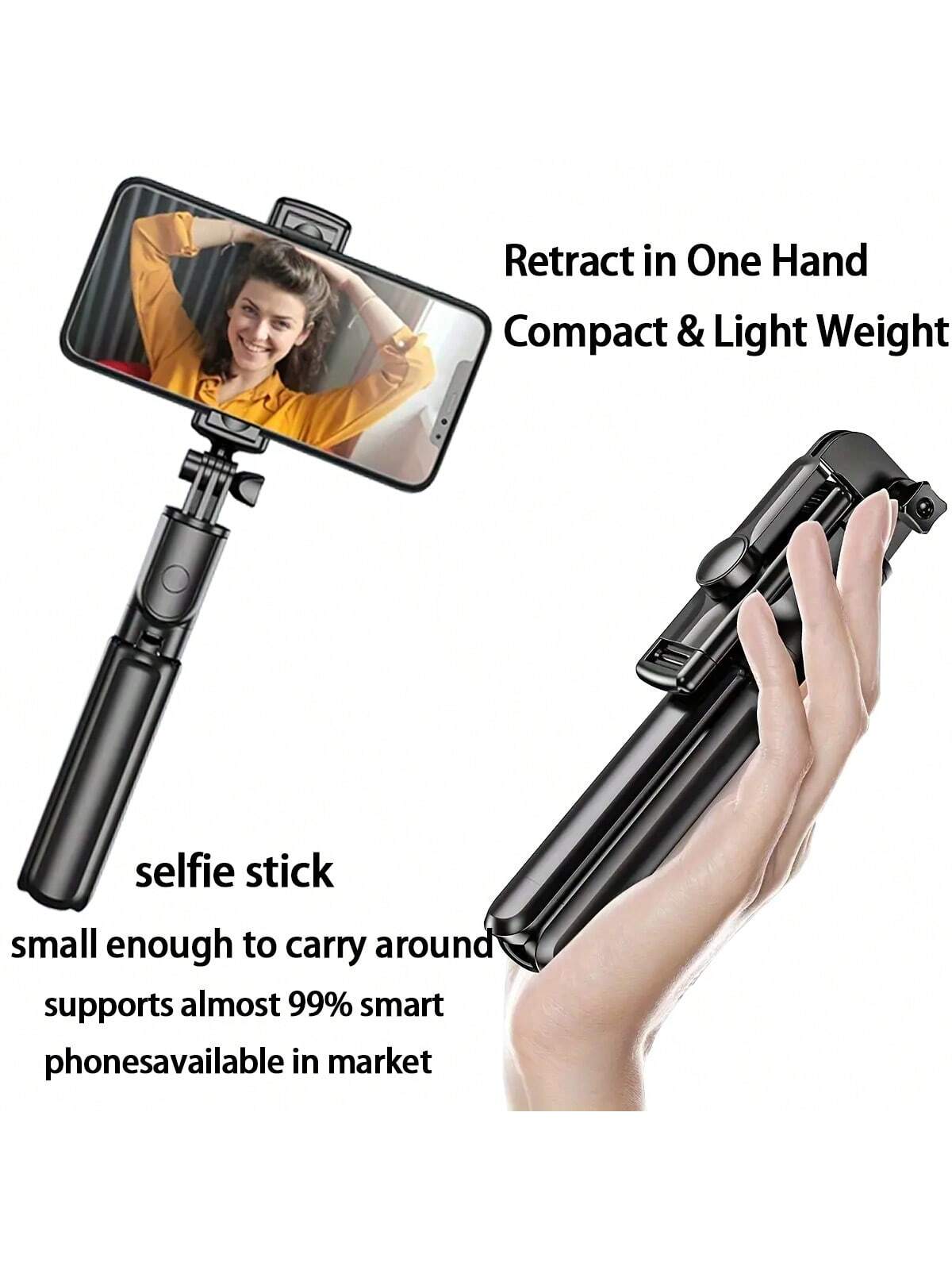 1 قطعة عصا سيلفي لاسلكية مع حا - مراجعة Auto Tracking Tripod وسعره